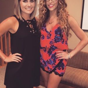 Lovers and Friends floral lace romper